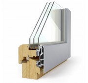 Lesena okna LES ALU ELEGANT 78 Modern