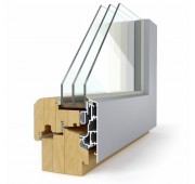 Lesena okna LES ALU ELEGANT 92 Modern